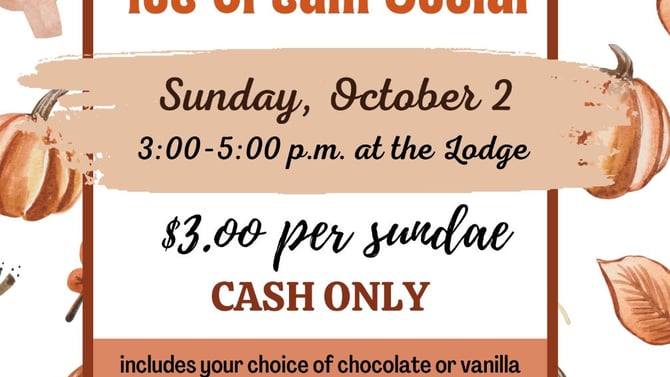 Ice Cream Social Oct 2 2022